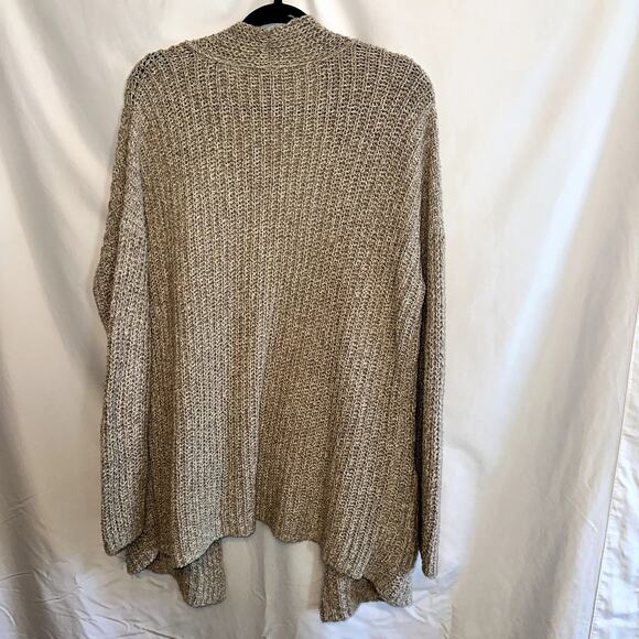 Eileen Fisher Womens Size Small Wheat Organic Cotton Patch Pocket Long Cardigan - Picture 6 of 11